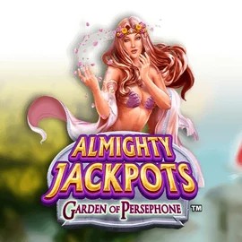 Almighty Jackpots: Garden of Persephone logo – Jackpots by Novomatic at Duffspin Casino