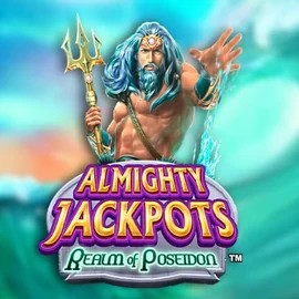 Almighty Jackpots – Realm of Poseidon logo by Novomatic Duffspin Casino