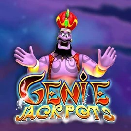 Genie Jackpots online game logo by Blueprint Gaming on dufspin.co.uk
